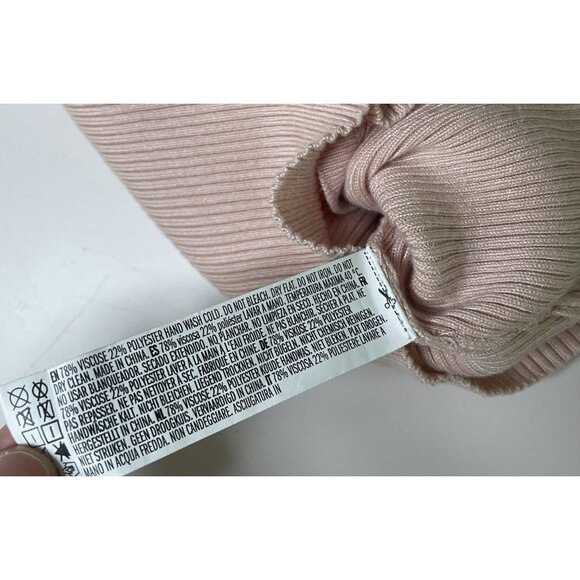 Forever 21 Women’s Knit Ribbed Cropped Crossover Top Blush S - Picture 5 of 8